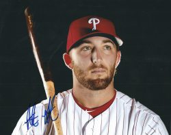 AUTOGRAPHED AUSTIN LISTI 8X10 Philadelphia Phillies Photo