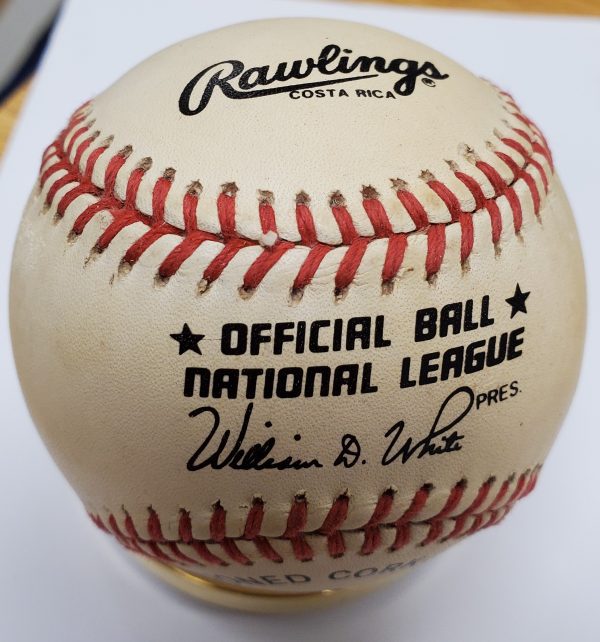Autographed DICK HALL Official National League Baseball - Image 3