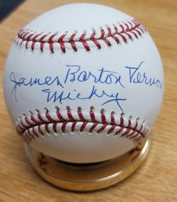 Autographed Mickey Vernon Official Rawlings Major League Baseball  w/COA