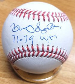 Autographed MANNY SANGUILLEN "71,79 WC" Official Major League Baseball