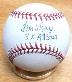 Autographed Jim Wynn "3 X All Star"  Rawlings Official Major League Baseball w/ COA