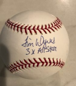 Autographed Jim Wynn "3 X All Star"  Rawlings Official Major League Baseball w/ COA