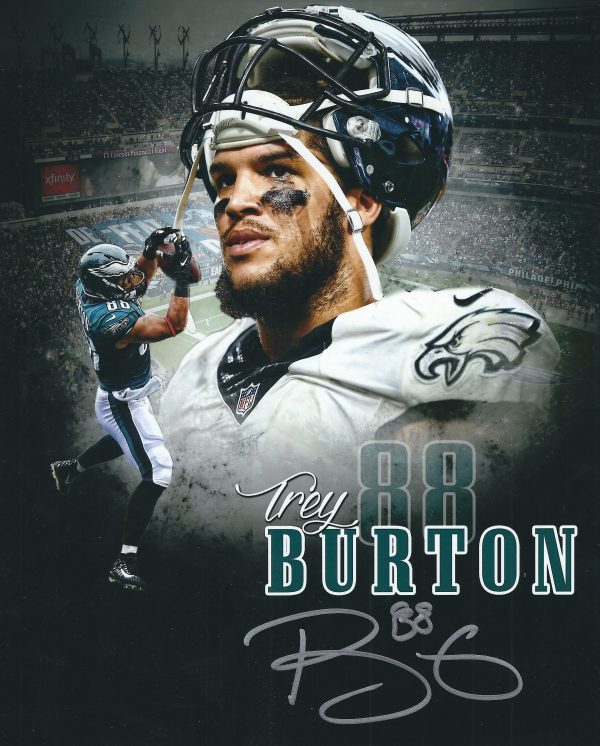 Autographed TREY BURTON 8X10 Philadelphia Eagles Photo