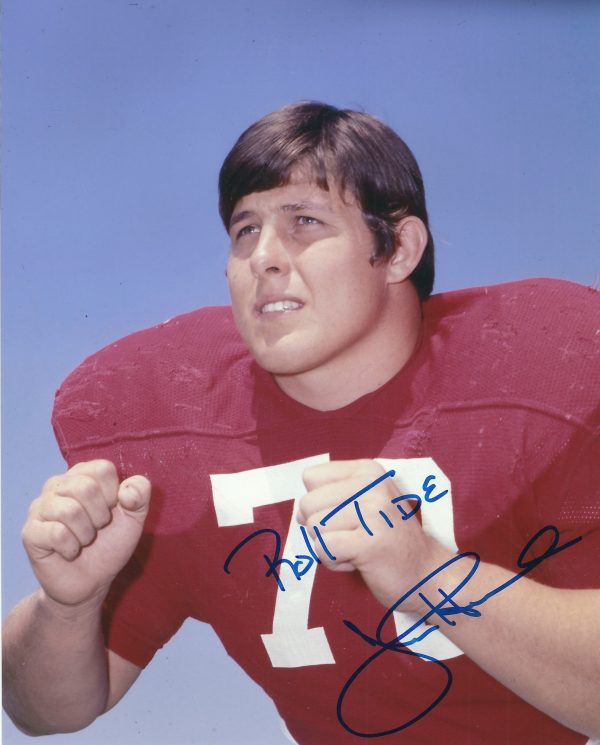 Autographed JOHN HANNAH 8X10 Alabama Crimson Tide Photo