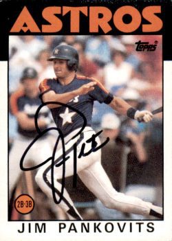 Autographed JIM PANKOVITS 1986 Topps Card
