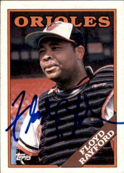 Autographed FLOYD RAYFORD 1988 Topps Card
