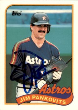 Autographed JIM PANKOVITS 1989 Topps Card