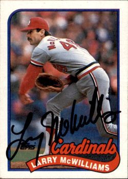 Autographed LARRY MCWILLIAMS 1989 Topps Card