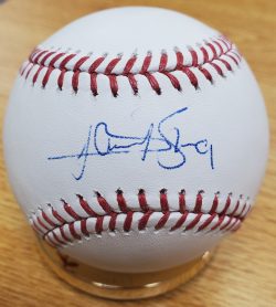 Autographed LEWIS BRINSON Rawlings Official Major League Baseball