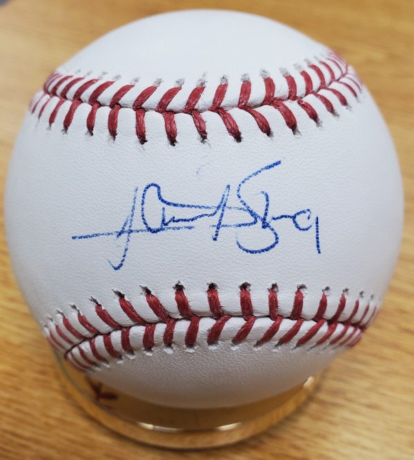 Autographed LEWIS BRINSON Rawlings Official Major League Baseball