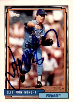 Autographed JEFF MONTGOMERY 1992 Topps Card