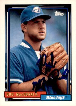 Autographed BOB MACDONALD 1992 Topps Card