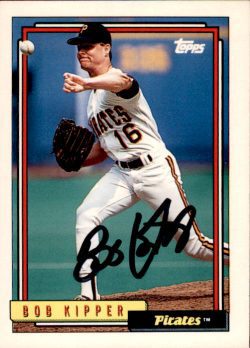 Autographed BOB KIPPER 1992 Topps Card