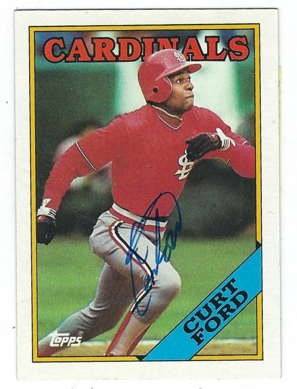Autographed CURT FORD 1988 Topps Card