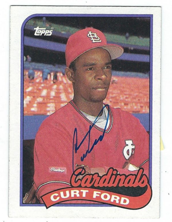 Autographed CURT FORD 1989 Topps Card