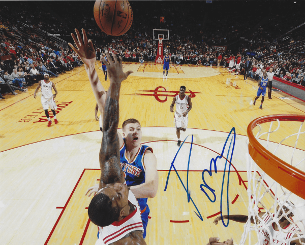 Autographed KRISTAPS PORZINGIS 8x10 New York Knicks Photo