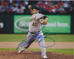 AUTOGRAPHED ANDREW BAILEY  8X10 Oakland A's Photo