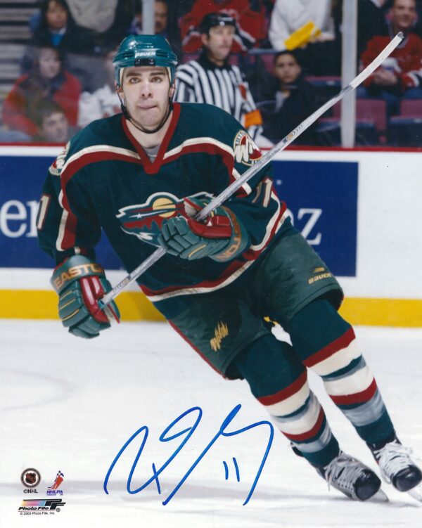 Autographed PASCAL DUPUIS 8X10 Minnesota Wild Photo
