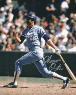 AUTOGRAPHED AMOS OTIS 8x10 Kansas City Royals Photo