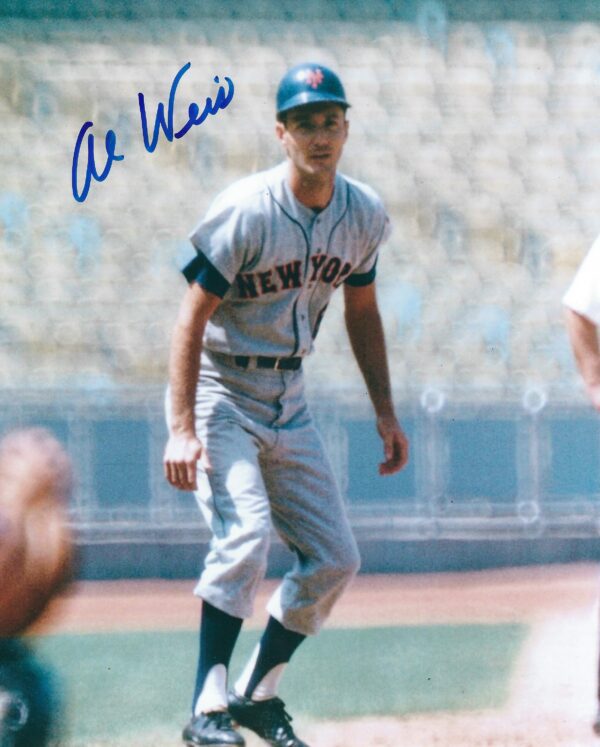 AUTOGRAPHED AL WEIS 8x10 New York Mets photo