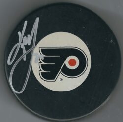 Autographed KEITH PRIMEAU Philadelphia Flyers Hockey Puck