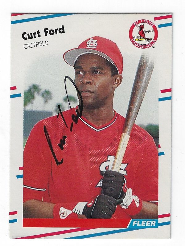 Autographed CURT FORD 1988 Fleer Card