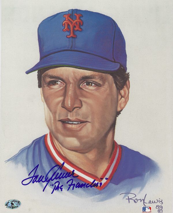 Autographed HOF'R TOM SEAVER 8x10 New York Mets Photo