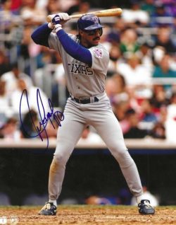AUTOGRAPHED JUAN GONZALEZ 8x10 Texas Rangers Photo