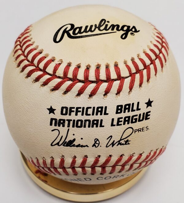 Autographed Ed Bouchee Official National League Baseball - Image 2