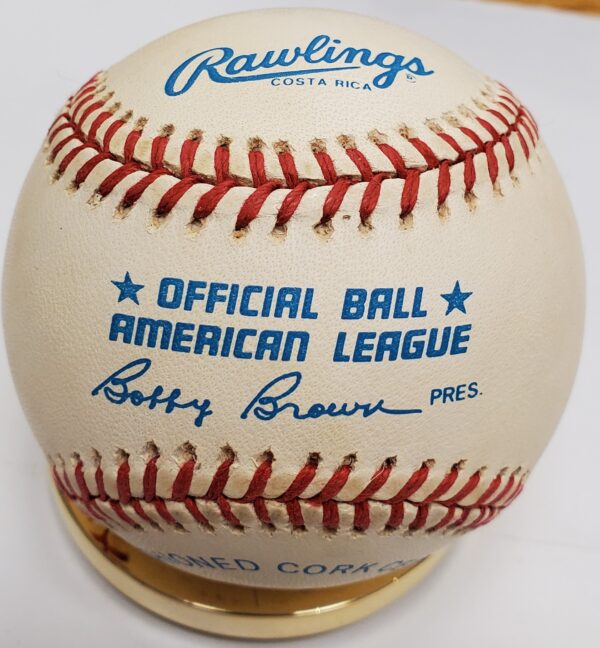 Autographed JOE ASTROTH Rawlings Official American League Baseball - Image 2