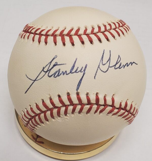 Autographed STANLEY GLENN Rawlings Official National League Baseball