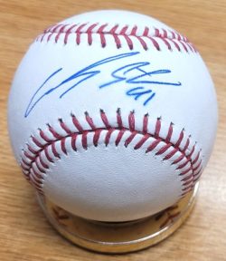 Autographed CARLOS SANTANA Official Major League Baseball