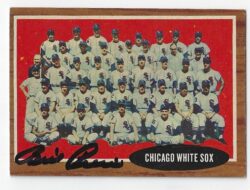 Autographed BILLY PIERCE 1962 Topps Card