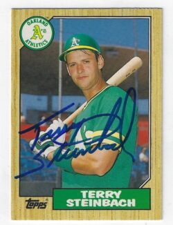 Autographed TERRY STEINBACH 1987 Topps Card