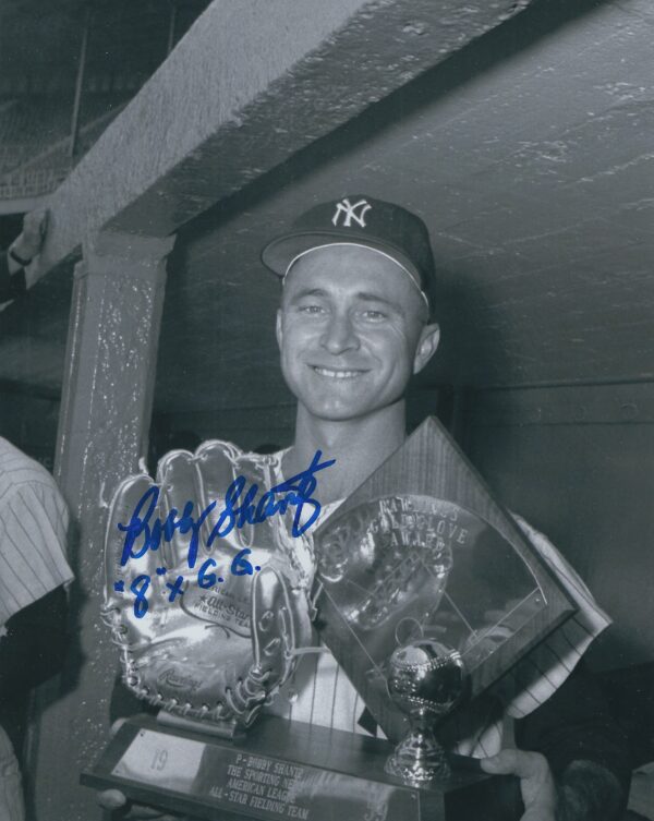 AUTOGRAPHED BOBBY SHANTZ 8X10 New York Yankees Photo