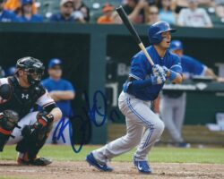 AUTOGRAPHED RYAN GOINS  8X10 Toronto Blue Jays Photo