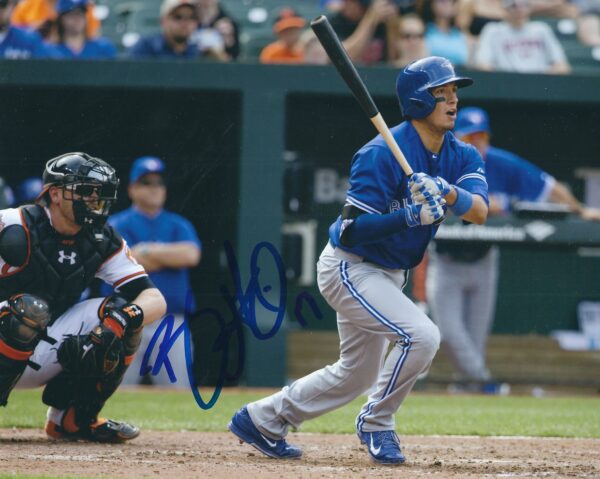 AUTOGRAPHED RYAN GOINS  8X10 Toronto Blue Jays Photo