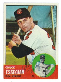 Autographed CHUCK ESSEGIAN 1963 Topps Card