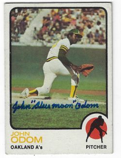 Autographed JOHN ODOM 1973 Topps  Card