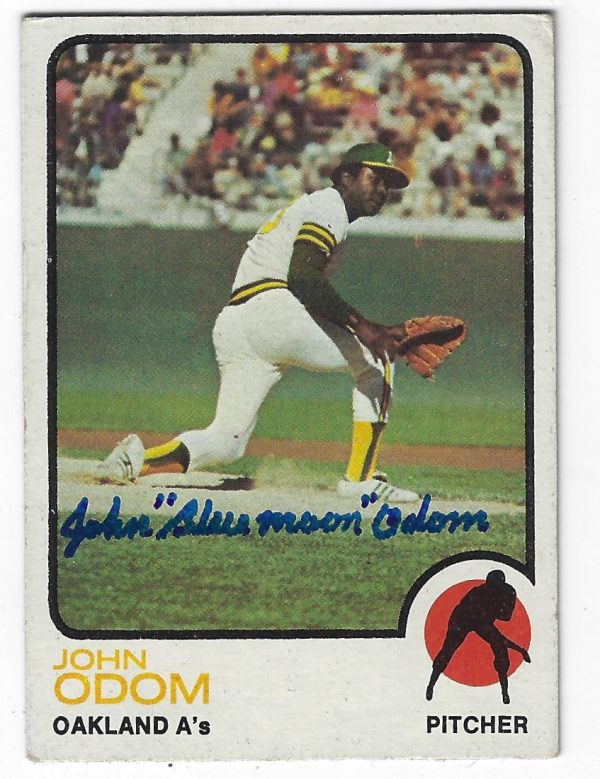 Autographed JOHN ODOM 1973 Topps  Card