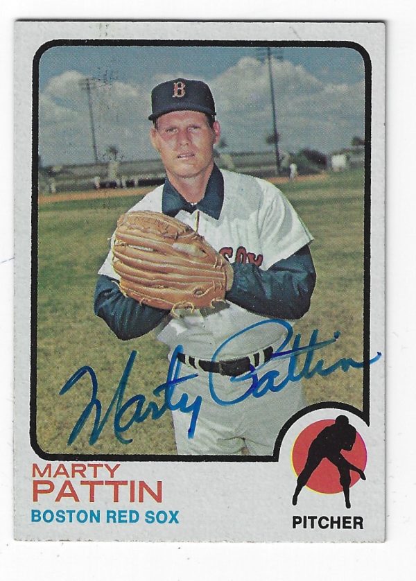 Autographed MARTY PATTIN 1973 Topps Card