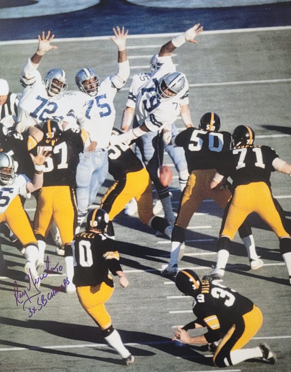 Autographed Roy Gerela "3x SB Champs" Pittsburgh Steelers Football 11x14 Photo with COA