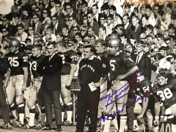 Autographed Terry Hanratty University of Notre Dame 11x14 photo - w/COA