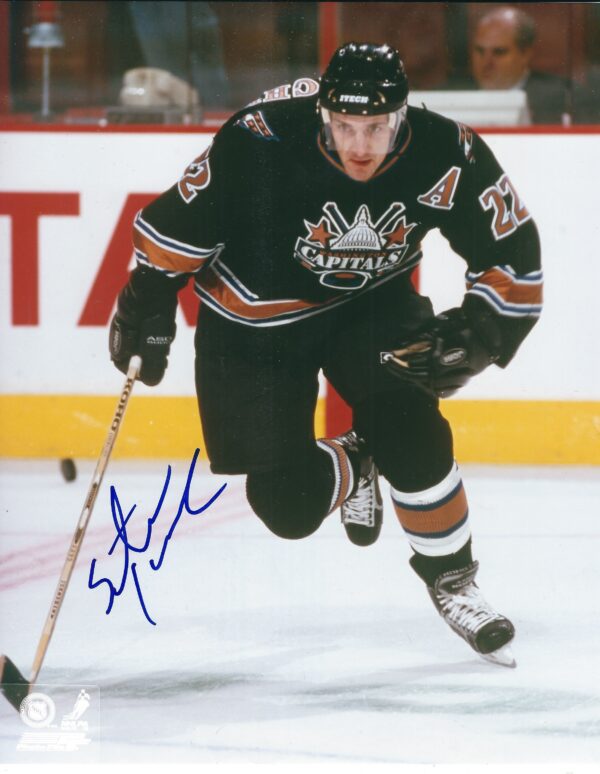 Autographed STEVE KONALWALCHUK 8X10 Washington Capitals photo