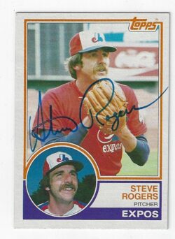 Autographed STEVE ROGERS 1983 Topps Card