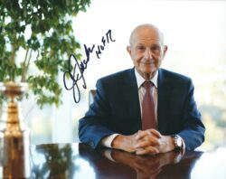Autographed JEREMY JACOBS HOF 17 8X10 Boston Bruins Photo