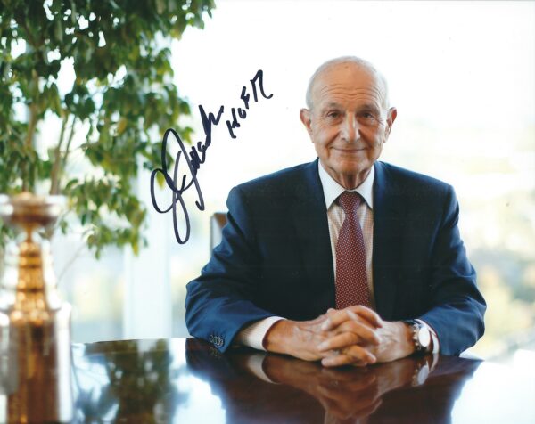 Autographed JEREMY JACOBS HOF 17 8X10 Boston Bruins Photo