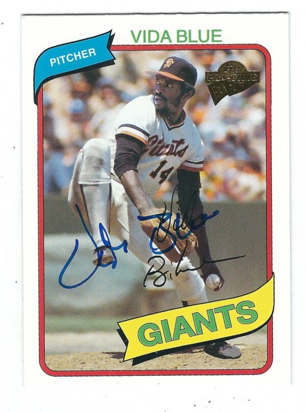Autographed VIDA BLUE 2004 Topps Fan Favorites Card