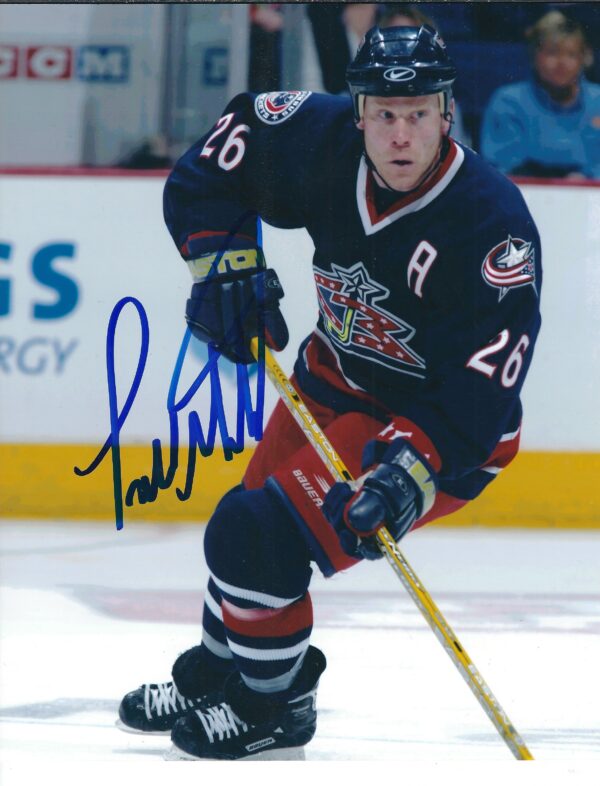 Autographed TODD MARCHANT 8X10 Columbus Blues Jackets Photo