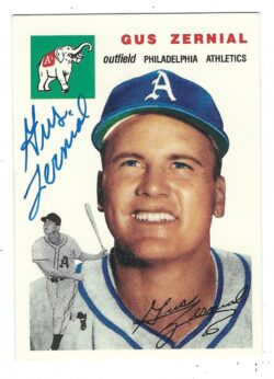 Autographed GUS ZERNIAL 1954 Topps Archives card